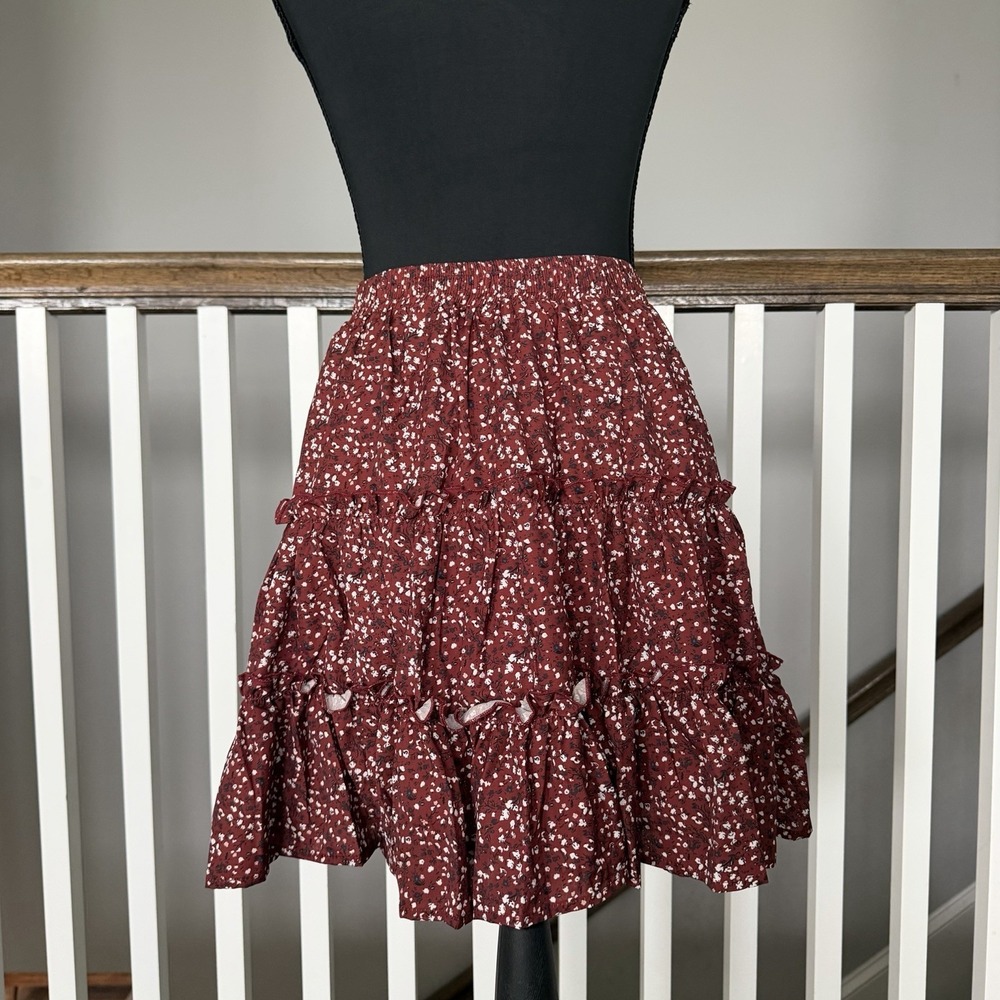 NWT‎ Hayden Los Angeles Floral Tiered Skirt Small Cottage Boho Western Concert - Picture 2 of 7